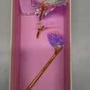 Mothers Day Mom Gifts for Women Grandma, Artificial Forever Birthday Flowers Galaxy Glass Eternal Roses with Heart Shaped Crystal Vase, Mother's Day Anniversary Wedding Rose Gifts for Wife Sister