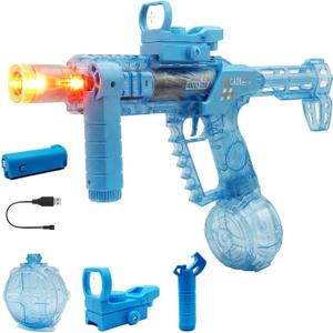Electric Water Gun, Rifle Style Automatic Water Blaster with 320ml Tank, Motorized Squirt Guns up to 30 FT Range, Summer Outdoor Pool Backyard Party Toys for Kids and Adults, Medium