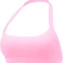 VOYJOY Sports Bras for Women Basic Wireless Bra Crop Workout Yoga Bra Sexy Tank Top (Pink, M)