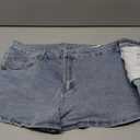 Large Women's A-line High Waist Irregular Wide Leg Pants Denim Skirt Pants Shorts 2XL