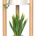 Wisuce Bamboo Plant Stands Indoor, 2 Tier Steel Tray Tall Corner Plant Stand Holder & Plant Display Rack for Outdoor Garden Indoor Home (2 Tier)