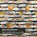 Fall Round Tablecloth 60 Inch Maple Leaf Pumpkin Table Cloth Waterproof Resistant Reusable Autumn Thanksgiving Decorations Table Cover for Kitchen Dinning Holiday Party Decor