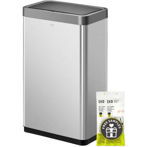 EKO Mirage X 80 Liter / 21.1 Gallons Motion Sensor Trash Can, Automatic Large Kitchen Trash Can Touchless, Stainless Steel