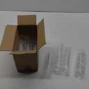 50 Pack Plastic Dessert Cups with Spoons, 3 oz Clear Mini Parfait Appetizer Cups, Reusable Slanted Triangle Shooter Serving bowls for Tasting, Small Dessert Shot Glasses