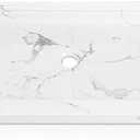 CKB 60" L x 32" W Shower Base, Single Threshold, Center Drain with Slip Resistant Textured Surface, Marble White Acrylic Shower pan