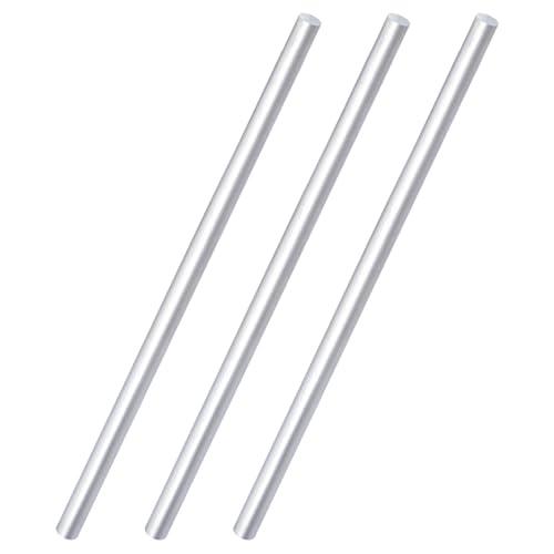 3 Pieces 1/2" Diameter Round Aluminum Rod,Long 13" 6061 Aluminum Round Bar,T6511 Solid Extruded,0.5" Diameter,for DIY Craft (1/2x13 inch, 3)