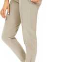 Hiverlay Womens pro Golf Pants Quick Dry Slim Lightweight Work Pants with Straight Ankle Also for Hiking or Casual Ladies L