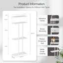 White Towel Rack for Bathroom, Metal Towel Holder for Bathroom Storage Rack with Shelf, 3-Tier Wall-Mounted Towel Organizer - Holds Rolled Towels