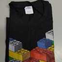 Kids Brick Builder Bricks Heart Building Blocks T-Shirt, Large Size