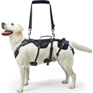 PUPTECK Dog Lift Harness for Medium Large Sized Dog, Rehabilitation Sling for Hind Leg Support, Multifunctional Mobility Assistance Harness for Old, Disabled, Joint Injuries, Arthritis, Paralysis Dogs (Black)
