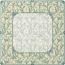 UTELKA Light Green Mahjong Mat, Vintage Floral Table Cover 31.5 Inch, 31.5x31.5
