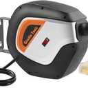 Giraffe Tools Retractable Power Cord Reel, 50ft 12AWG/3C SJT Heavy Duty Extension Cord Storage Reel Wall/Ceiling Mount for Garage with Lighted Triple Tap