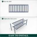 Smiry Shoe Rack, 2 Tier Bamboo Shoe Organizer, Stackable Free Standing Wooden Shoe Storage Shelf for Closet, Entryway, Front Door Entrance, Grey