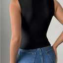 GORGLITTER Women's Bow Tops Summer Y2k Tank Top Coquette Going Out Crop Top (Black, XL)