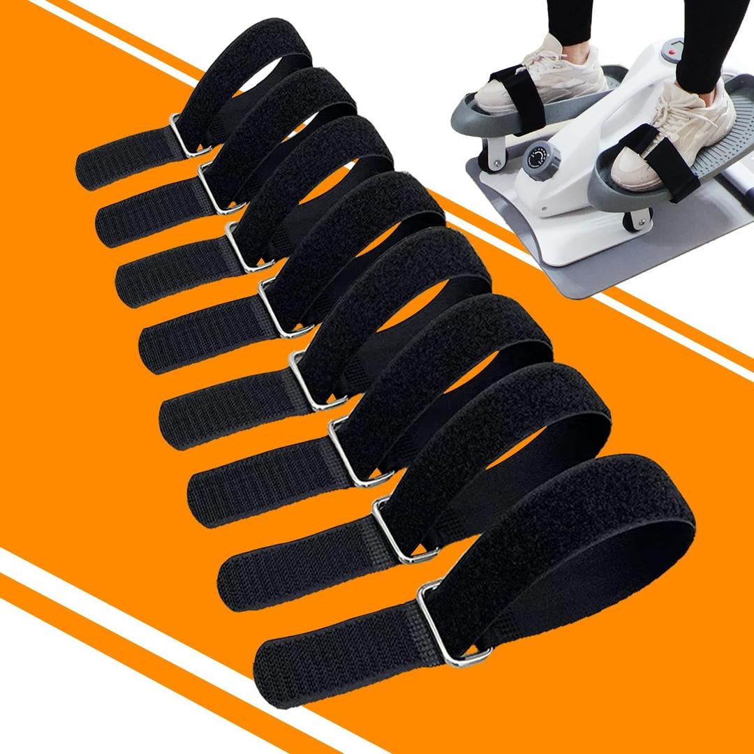 Ellipse Leg Exerciser Machine Pedal Straps, Adjustable Pedal Strap for Elliptical Exercise Machine, Under Desk Elliptical Reusable Straps Fitness Workout Equipment Home Office Sports Accessories