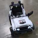 CABIHOME 24v Kids Electric Ride-on Car 2-Seater Off-Road Vehicle Designed for Music, LED Lights, Durable Plastic and Iron Build, Suitable for Children Ages 3-8, Includes 12v7AH Longwei Battery (White)