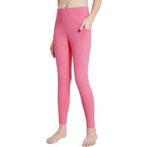 baleaf Girls' Soft Athletic Leggings (Medium, Hot Pink)