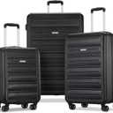 American Tourister Westridge Hardshell Luggage Set - 3 Piece Set - 20" Carry-On, 24 & 28 Checked Luggage Set with 360 Spinner Wheels - Expandable Suitcases for Extended Travel - Black