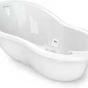 BABYLON Shuttle Bath Baby Bath+Thermometer, Large, 0-18M, White