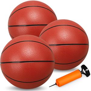 8.6" Water Pool Basketball Set with Pump, Replacement Ball for Basketball Hoop Trampoline, PVC Waterproof Basketballs Floating Toy for Swimming Pool Seaside, Indoor Outdoor Water Games Summer Party