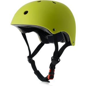 Kids Bike Helmet, Adjustable and Multi-Sport, from Toddler to Youth, 3 Sizes (Large: 22.4" - 24.0", Yellow-green)