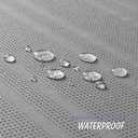 Home Queen Grey Waffle Bathroom Window Curtains, Short Water Repellent Rod Pocket for Small Kitchen Window, 30 W X 24 L Inch Each