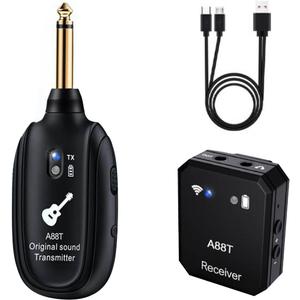Wireless in Ear Monitor System, Wireless IEM System with Transmitter, Clip on Receiver for Live Performance, Studio