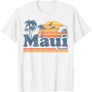 Maui Hawaii Vintage Surf Beach Surfing 70's Retro Hawaiian T-Shirt