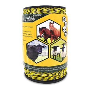 Upgraded 1640 Feet 500 Meters Portable Electric Fence Polywire 1/8" Diameter Portable Electric Fencing Poly Wire 6 Strands of 0.22mm Stainless Steel Reliable Conductivity, Rust Resistance, UV