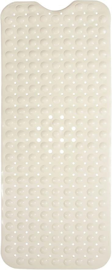 Bath Mat - Large Non Slip Bathtub & Shower Mat - Extra Long 40 x 16 Inch Bathroom Mats for Tub Nonslip Anti Slip Bathmats (40x16 Pearl White 1-Pack)