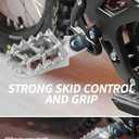 JFG RACING Dirt Bike Foot Pegs,7075 Aluminum CNC Pedals Rests for Surron Light Bee X and S/E Ride Pro S SS SR/CRF150F CRF230F 03-19/CRF250F 19-24/XR150L 15-24/KDX200 83-94-Silver