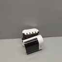 Boperzi Dustproof Cover Toothbrush Holder Wall Mounted Automatic Dispenser for Shower Bathroom Set with 2 Toothpaste Squeezers(No Electric, No Light) (Black)