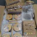 Skylety 12 Set Team Employee Appreciation Gifts Bulk Thank You Tumblers with Lid Inspirational Spiral Notebooks Sticky Pens for Staff Coworker Teacher Nurse Boss