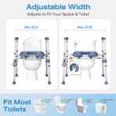 FSA/HSA Padded Toilet Seat Riser for Seniors, Heavy Duty Raised Toilet Seat with Handles Adjustable Standalone Toilet Safety Frame, Elderly Assistance Products for Bariatric, Pregnant, Surgery