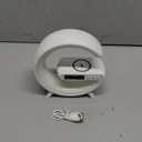 Alarm Clocks For Bedrooms White Speaker Wireless Charger Smart Light Sound Machine Smart Alarm Clocks for bedrooms Night Light Lamp Sunrise Alarm Clock Restroom Bedroom 6.14 inch(Mini-Style G63)