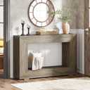 Tribesigns Farmhouse Console Table, 47 Inches Entryway Console Table with Storage, Industrial Hallway Accent Table for Living Room, Entrance (Grey)