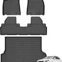 Floor Mats & Cargo Liner for Lexus RX 2010-2015 All Weather Automotive TPE Liners Set Anti-Slip Waterproof Floor Liners Accessories (Car Mats+Trunk Mat) Black