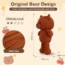 2 x Amorloop Crochet Kit for Beginners  Easy-to-See Stitches Yarn, Pre-Started Piece, and Step-by-Step Video Tutorials | Starter Crochet Set with Cute Animal Pattern  Original Handmade Bear Pattern