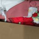Crochet Flower Bouquet Red Handmade Crochet Flowers, Romantic Gift for Her, Knitted Floral Bouquet with Gift Box Bag and Card