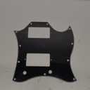 1Pcs Yootones 3Ply White Guitar Scratch Plate Full Face Compatible with SG Standard Style Guitar Pickguard (3Ply Black)