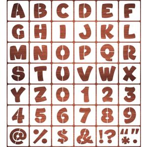 2 Inch Letter Stencils for Painting - 42 Pack Alphabet Letter and Number Stencil Templates with Signs for Painting, Reusable Letters and Numbers Stencils for Chalkboard Wood Signs & Wall Art