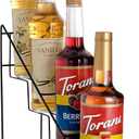 Mustry Coffee Syrup Rack for Coffee Bar Accessories, Fits with Torani and Monin Syrup, Coffee Bar Organizer Holds 4 Bottles