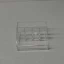 STORi Chloe Clear Plastic Stackable Makeup Brush Holder, Rectangular 6-Compartment Organizer for Brushes, Cosmetics & Beauty Supplies, Made in USA