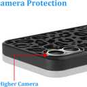 3 x KANGHAR Case Compatible with iPhone 16 Pro,Black Leopard Design,Tire Texture Non-Slip +Shockproof Rugged TPU Protective Case for iPhone 16 Pro 6.3 Inch
