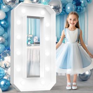 Ledido 4FT Marquee Light Up Letters O, Easy to Assemble Cool White Marquee Letters 4 Feet Tall for Indoor & Outdoor Events, Large Lighted Letter for Birthday Graduation Baby Shower Party Decorations