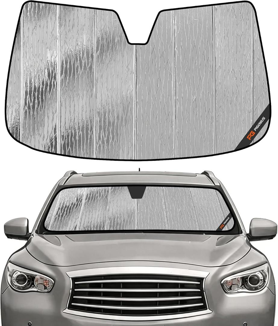 Pigenius Windshield Sun Shade for Infiniti QX60 2014-2021, JX35 2013 Front Window Sunshade - AstraGuard
