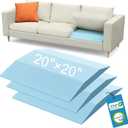 Couch Cushion Support for Sagging Seat - 20" x 20" High-Density Trapezoid 40D Firm Foam Sofa Cushion Supports, Couch Supporter for Under The Cushions, Blue Set of 3