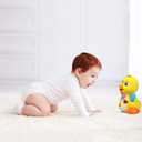 Yiosion Musical Flapping Yellow Duck Interactive Action Educational Learning Walking Light Up Dancing Toy for 1-Year-Old Baby Toddler Infant