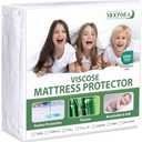 Waterproof Mattress Protector Twin Size, Skin Friendly and Breathable Twin Mattress Cover for Kids, Viscose Jersey Mattress Pad with 14" Deep Pocket