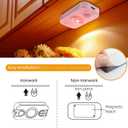 DAMI Motion Sensor Step Light with 7 Colors, USB Rechargeable, Dimmable Warm White Night Light for Bedroom, Kitchen, Staircase, Cabinets 2 Pack LED Cabinet Lighting, 600mAh Battery